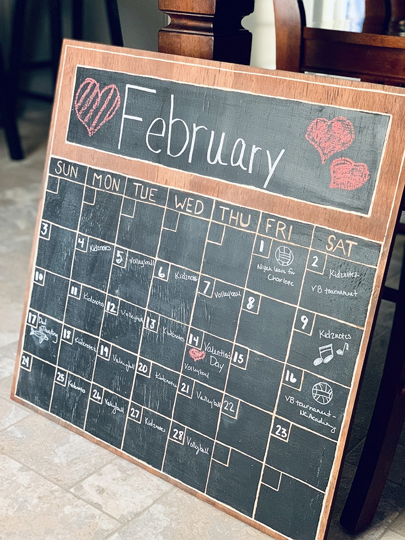 Diy Wood Wall Chalkboard Calendar For Keeping Your Family On Track | Calendar 2024