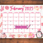 Editable Fillable February 2025 Calendar For Valentines Day | Calendar Ideas For February 2025