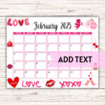 Editable Printable February Calendar 2025 Cute Valentine'S Day February  Calendar Monthly Calendar February 2025 Calendar Fillable   Etsy Canada | Calendar Ideas For February 2025