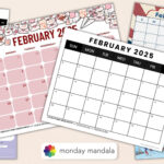 February 2025 Calendar (52 Free Pdf Printables) | February 2025 Whiteboard Calendar Ideas