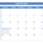 February 2025 Calendar  Calendar.best | Feb 2025 Calendar With Holidays Printable