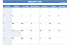 February 2025 Calendar -Calendar.best | February 2025 Calendar Holiday