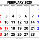 February 2025 Calendar (Free Printable) – Diy Projects, Patterns | 2025 Printable February Calendar