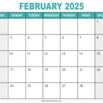 February 2025 Calendar (Free Printable) – Diy Projects, Patterns |  Calendar 2024