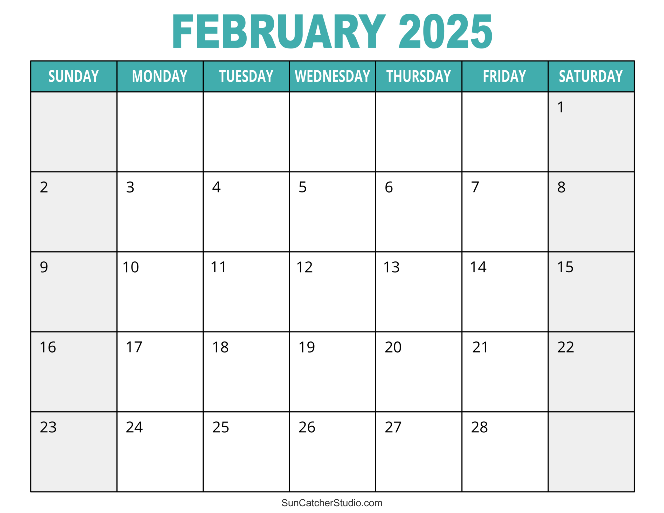 February 2025 Calendar (Free Printable) – Diy Projects, Patterns | Calendar 2024