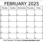 February 2025 Calendar   Free Printable With Holidays And Observances |  Calendar 2024