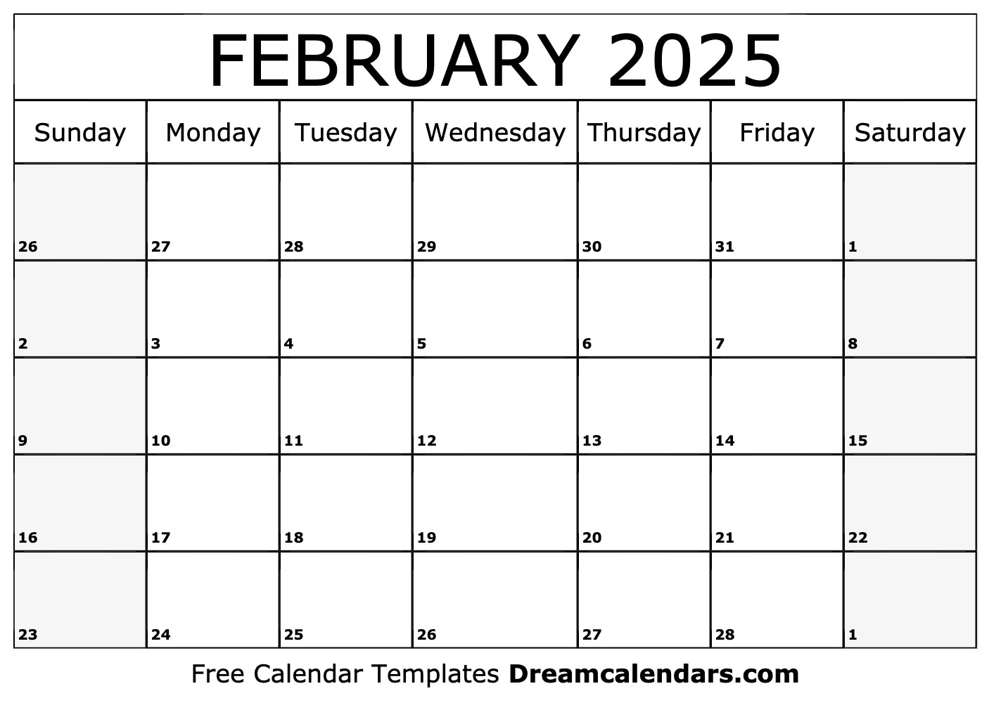 February 2025 Calendar - Free Printable With Holidays And Observances | Calendar 2024