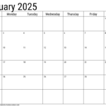 February 2025 Calendar   Handy Calendars | 2025 February Calendar