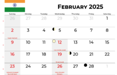 February 2025 Calendar India | 2025 February Month Calendar