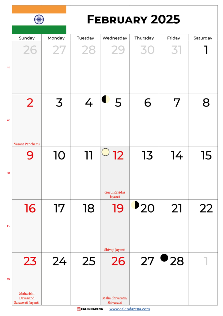 Calendar February Month 2025 | Calendar 2024