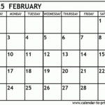 February 2025 Calendar Printable | Blank Feb 2025 Calendar Printable