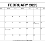 February 2025 Calendar   Printable Templates & More | Show Me A Calendar For February 2025