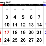 February 2025 Calendar | Templates For Word, Excel And Pdf | 2025 Calendar For February