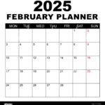 February 2025 Calendar. Week Starts On Monday. Blank Calendar | February 2025 Calendar Monday Start