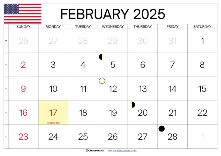 February 2025 Calendar with Holidays | Calendar 2024