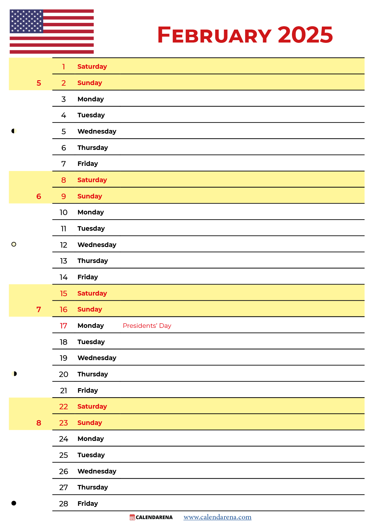 February 2025 Calendar With Holidays | February 2025 Saints Calendar