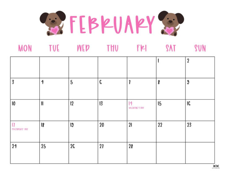 February 25 Calendar Printable | Calendar 2024