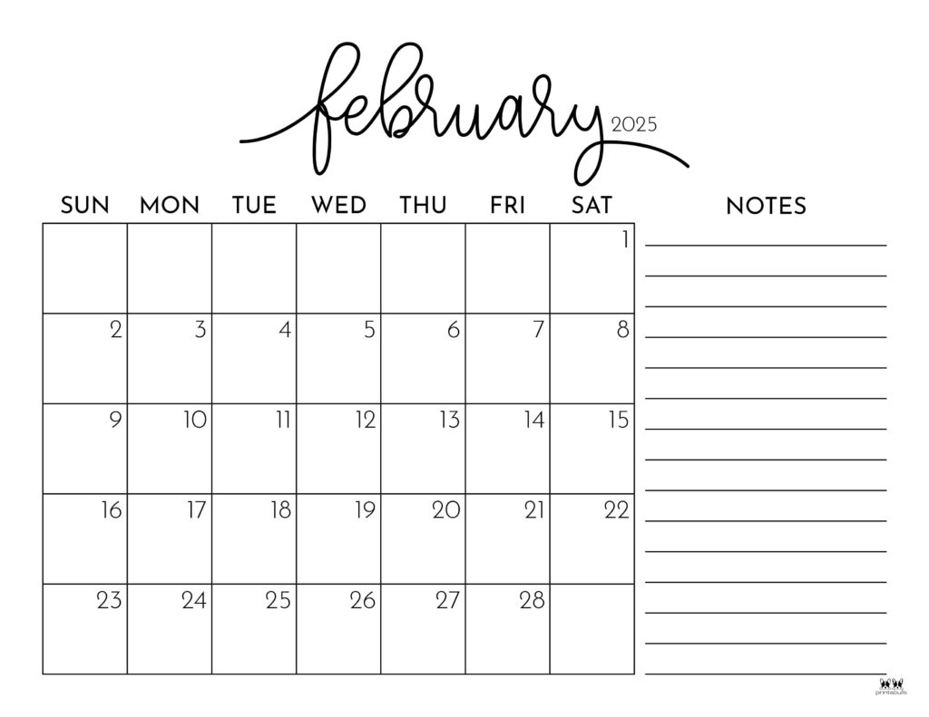 February 2025 Calendars - 107 Free Printables | Printabulls | Calendar 2024