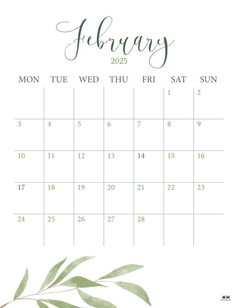 February 2025 Calendars - 107 Free Printables | Printabulls | Calendar 2024