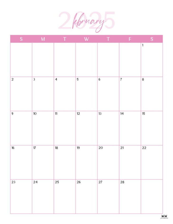 Cute Printable February Calendar 2025 | Calendar 2024