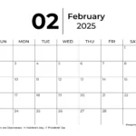 February 2025 Calendars   Free Printable & Fillable | February 2025 Calendar Printable With Lines