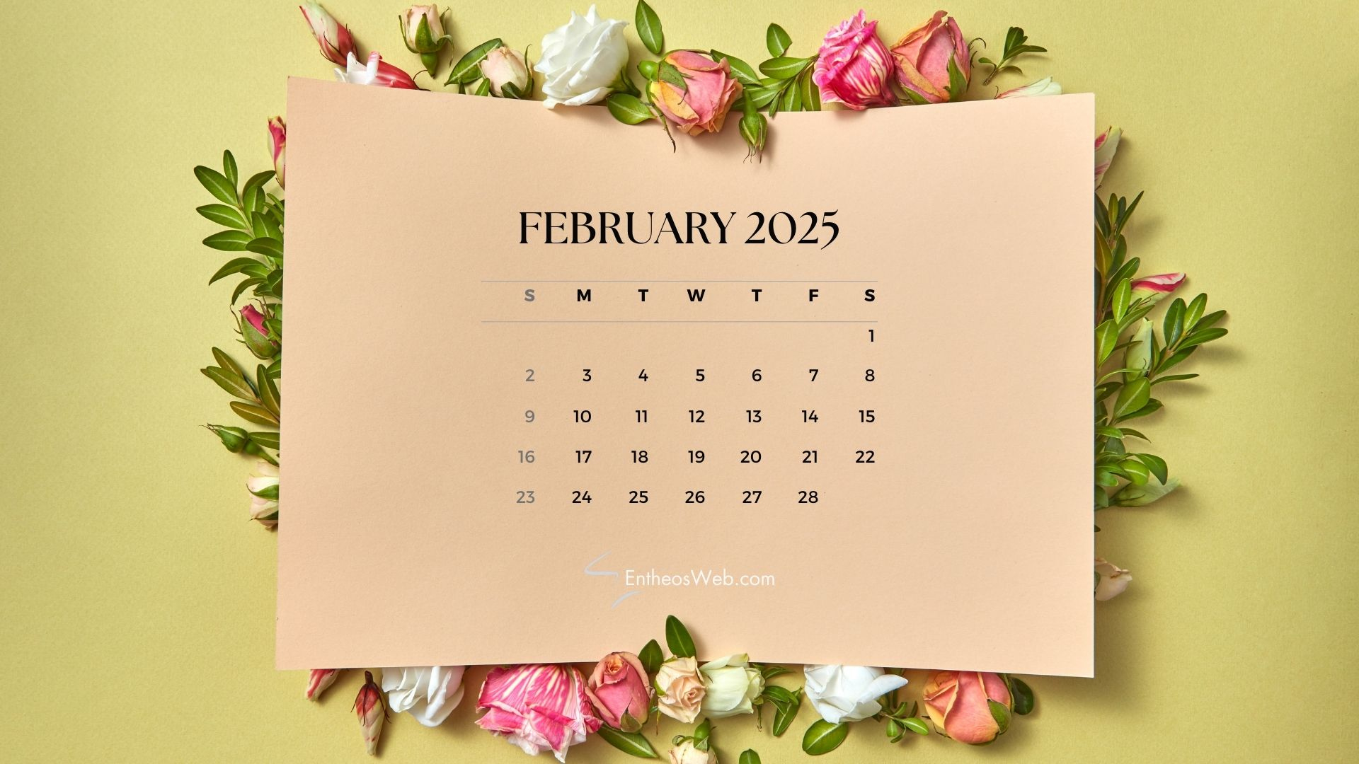 February 2025 Desktop Wallpaper Calendars | Entheosweb | February 2025 Calendar Desktop Wallpaper