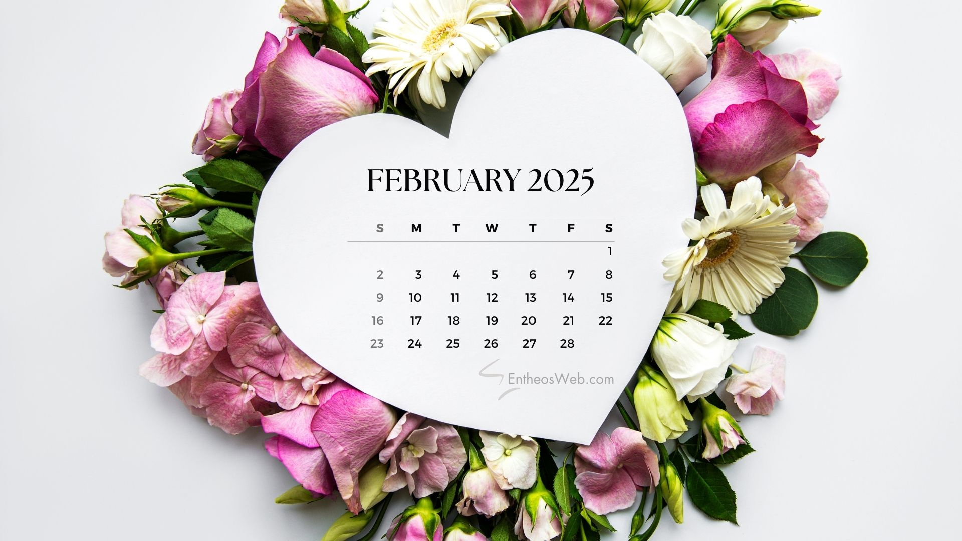 February 2025 Desktop Wallpaper Calendars | Entheosweb | February 2025 Calendar Wallpaper Desktop