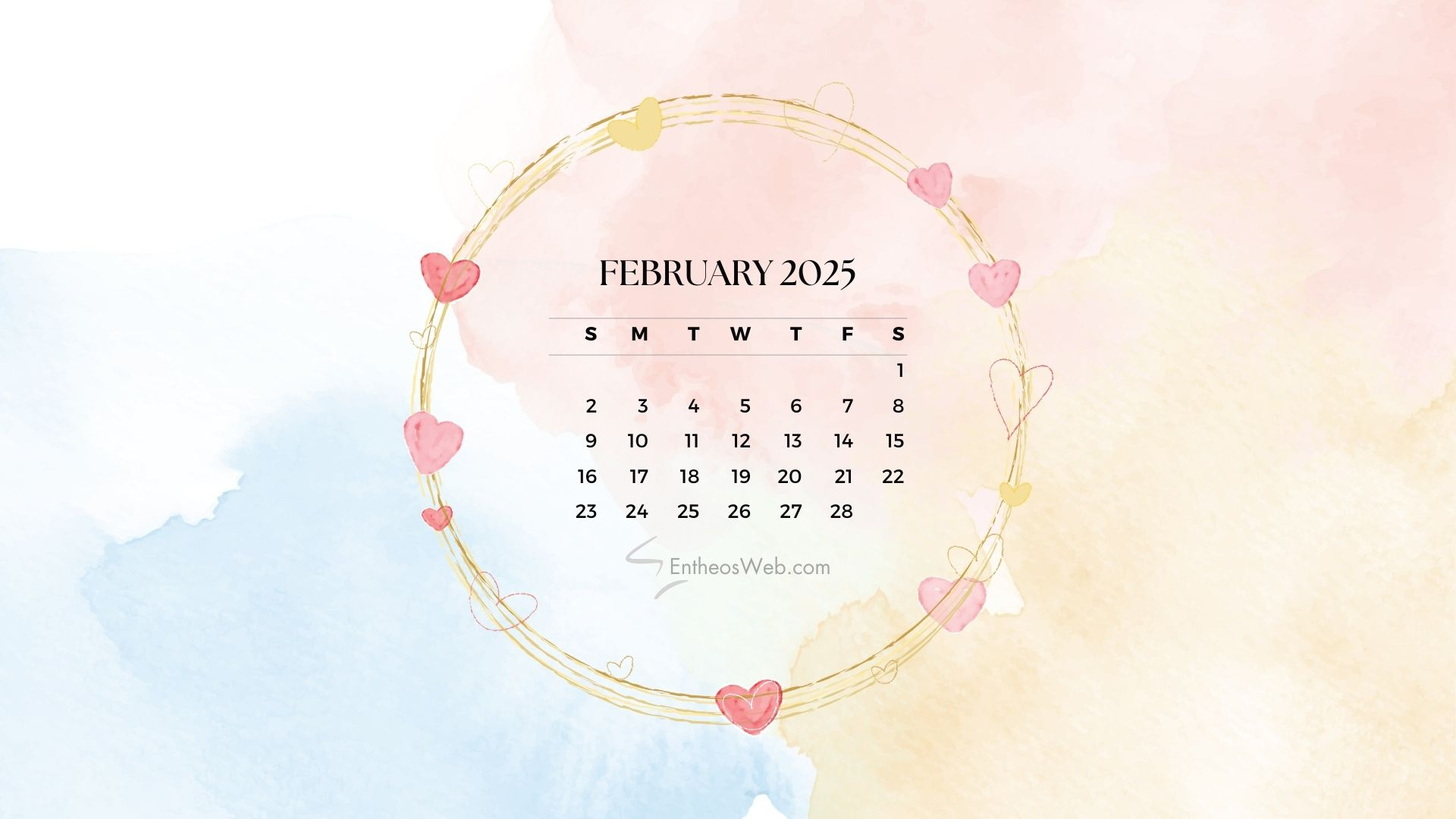 February 2025 Desktop Wallpaper Calendars | Entheosweb | February 2025 Calendar Wallpaper