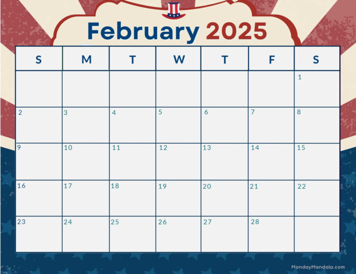 February 2025 Calendar Presidents Day | Calendar 2024