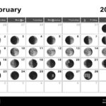 February 2025 Lunar Calendar, Moon Cycles, Moon Phases Stock Photo | Moon Phase Calendar February 2025