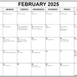 February 2025 With Holidays Calendar |  Calendar 2024