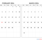 February And March 2024 Calendar | Calendar Quickly | February And March Calendar