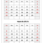 February And March 2025 Calendar Printable | Two Months Calendar |  Calendar 2024