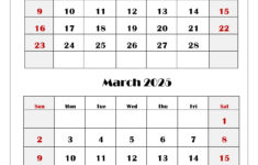 February And March 2025 Calendar Printable | Two Months Calendar | February March 2025 Calendar Printable