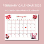 February Calendar, 2025 February Calendar, Downloadable Calendar |  Calendar 2024