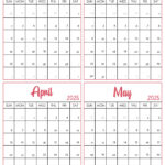 February To May 2025 Calendar Printable   Template | February To May 2025 Calendar