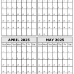 February To May 2025 Calendar Printable   Template | February To May 2025 Calendar