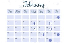 Free February 2025 Calendar With Moon Phases Template – Edit |  Calendar 2024