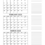 Free Printable January To March 2025 Calendar   Calendarkart |  Calendar 2024