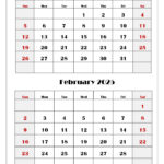 January And February 2025 Calendar | Two Months Calendar | 2025 January And February Calendar