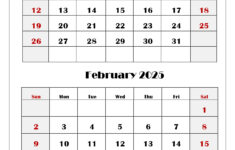 January And February 2025 Calendar | Two Months Calendar |  Calendar 2024