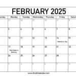 Printable February 2025 Calendar |  Calendar 2024