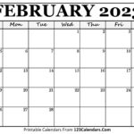 Printable February 2025 Calendar Templates   123Calendars |  Calendar 2024