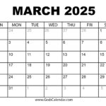 Printable March 2025 Calendar | March And February 2025 Calendar