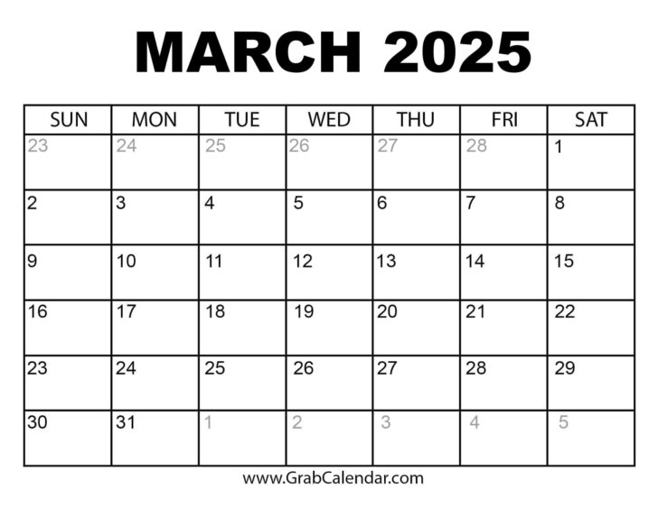 March and February 2025 Calendar | Calendar 2024