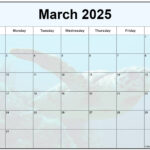 Collection Of March 2025 Photo Calendars With Image Filters. | March 2025 Printable Calendar Wiki