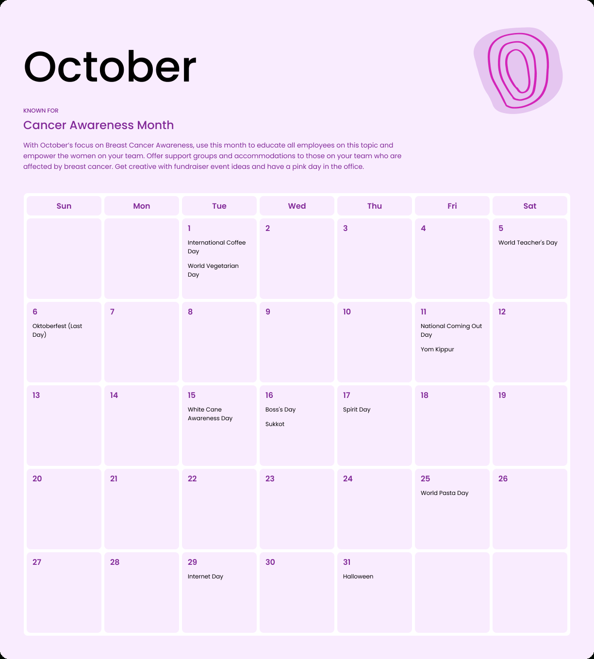 Epoch | Month Of Events - October 2024 | October 2024 Calendar Events