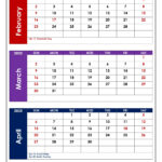 February To April 2025 Calendar Printable Pdf | Three Months Calendar | Feb March April 2025 Calendar