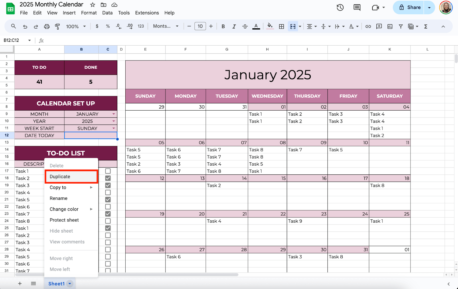 How To Create A 2025 Monthly Calendar In Google Sheets - Filedrop | Google Calendar Always Open In March 2025