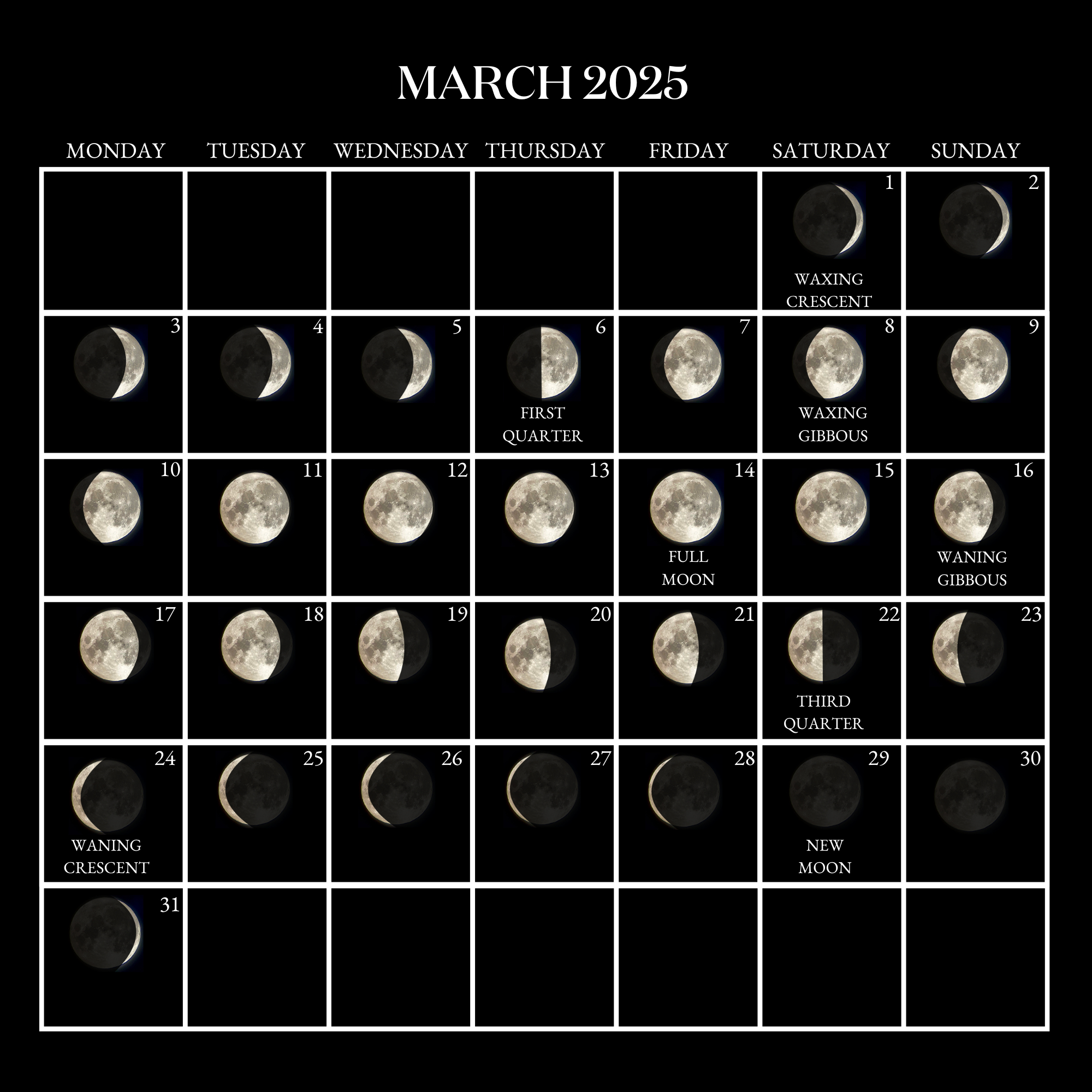 Jurlique Moon Calender 2025 楽しく | Calendar 2025